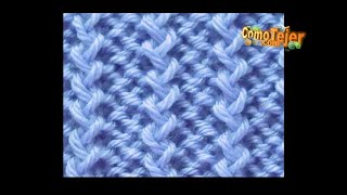 Cómo Tejer Espiral Cruzada 2 agujas/tricot/palitos (874)