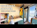 We built a collapsible shower the best space saving camper shower design  unimog 4x4 build 22