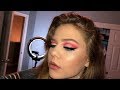 FESTIVE makeup tutorial - Red and green eyeshadow look!