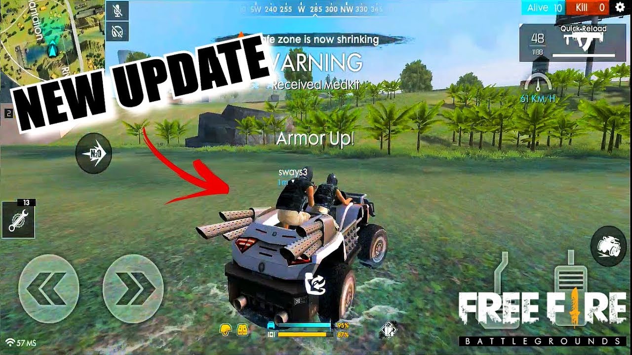 *NEW UPDATE* DEATH RACE GAMEPLAY FREE FIRE BATTLEGROUNDS ...