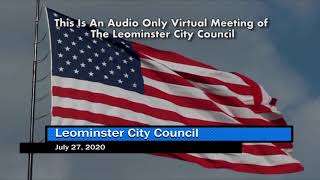 Leominster City Council Meeting 7-27-20