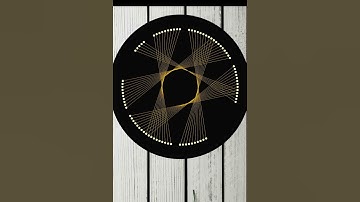 Golden Color String art Pattern # Shorts