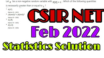 CSIR NET FEB 2022 MATHEMATICS SOLUTION |CSIR NET FEB 2022 STATISTICS SOLUTION | #mathematicstudent