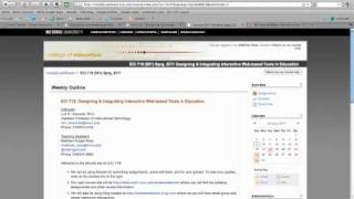 Overview of ECI 719 Web spaces (Sp 2011)