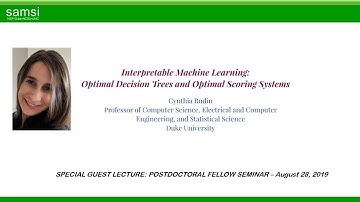 28 August 2019, 2019 Postdoc Fellow Seminar: Interpretable Machine Learning, Cynthia Rudin