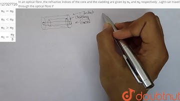 In an optical fibre ,the refractive indices of the core and the cladding are given by n_(1) and ...