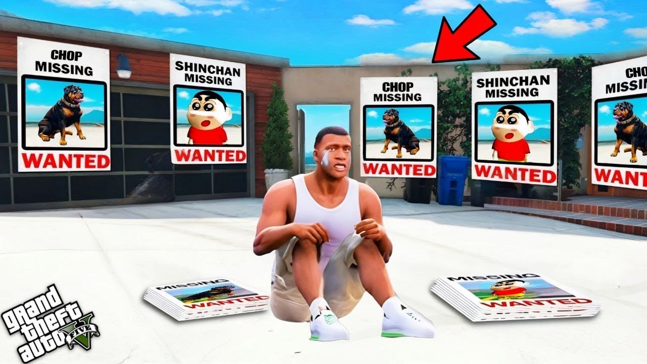 Franklin Search For Missing Shinchan And Chop | How To Find Them In GTA 5