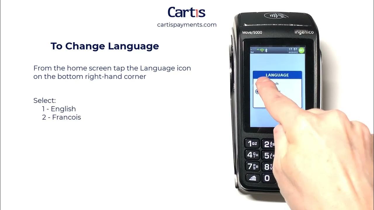 How To Change Language on an Ingenico Desk 5000 or Move 5000 Credit Card Terminal YouTube