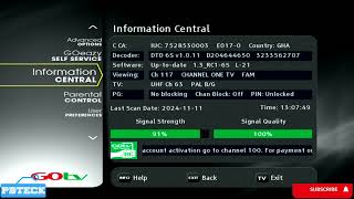 🔵 How To Check GoTV Decoder Signal Strength / Signal Quality | Pbteck