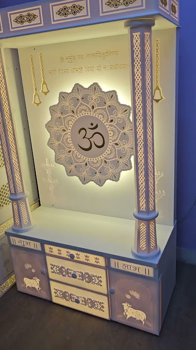 New Om Corian temple design || #omartandcraft mandir design 2024