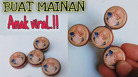 Cara buat gasing dari tutup botol||Gasing pemadam