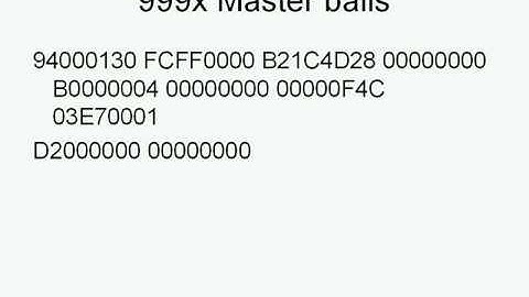 pokemon diamond AR codes part 2