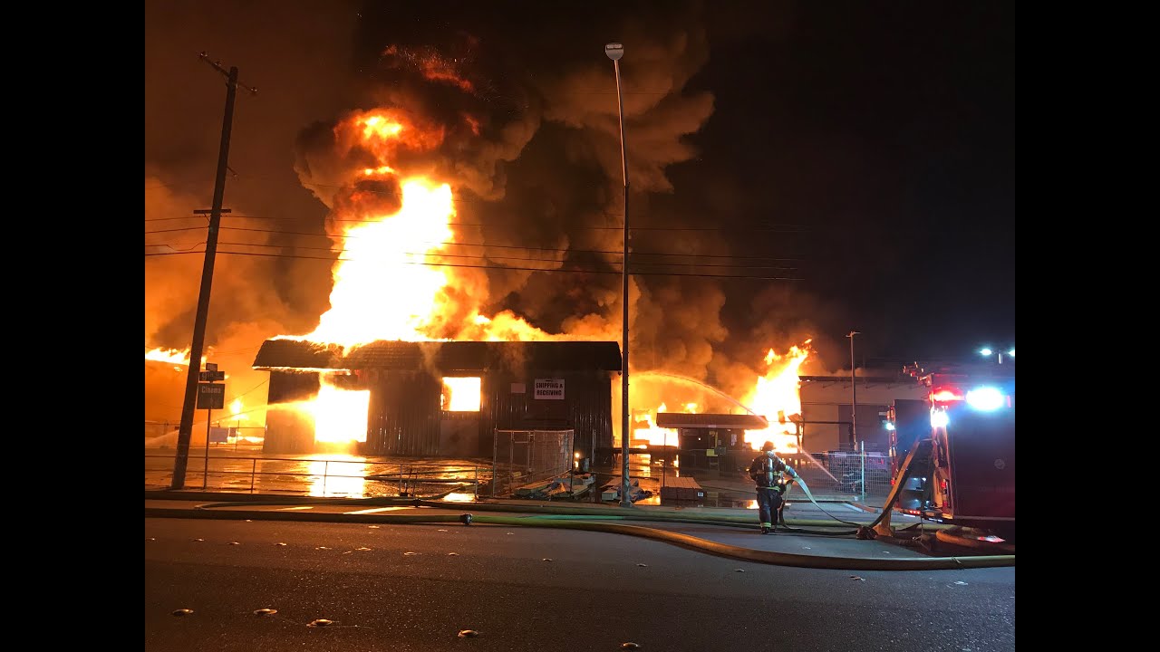 Large Commercial Fire at American Lumber