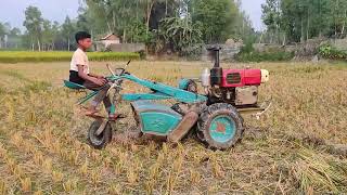 Amazing Working power tiller machine at local village - Power tiller working video