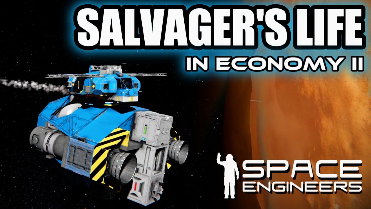 EXPLORING SALVAGE CONTRACTS in Space Engineers Economy 2 update [E03 ...