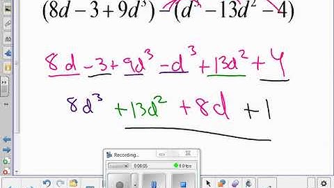 2.3 Algebra 2 Add, Subtract & Multiply Polynomials