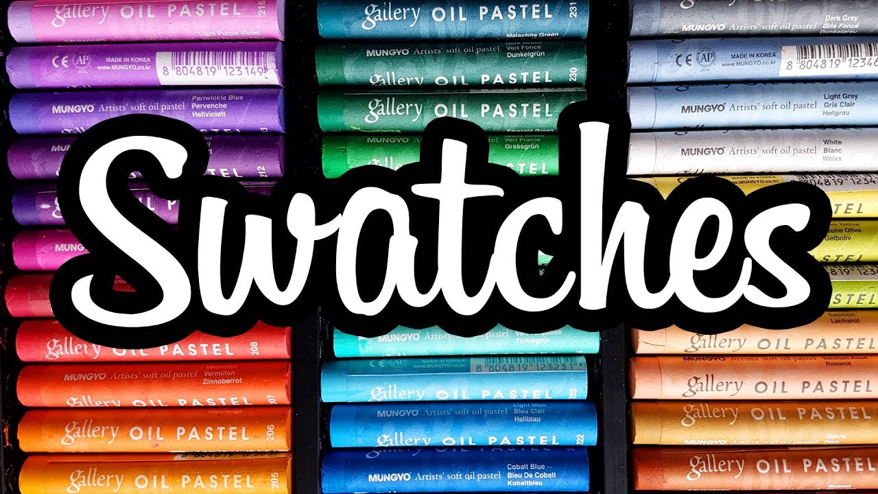 OIL PASTELS SWATCHES ▻ Mungyo Gallery Artists Set of 48 Oil Pastel Review 