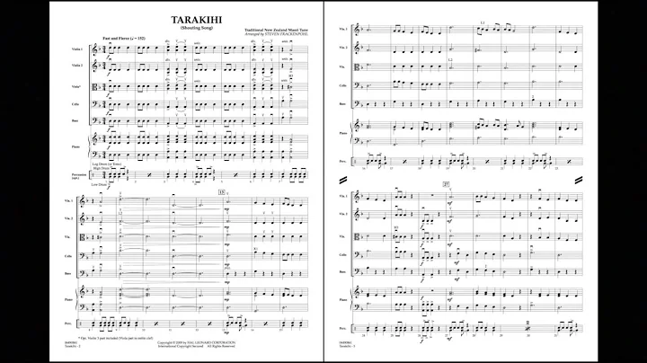 Tarakihi (Shouting Song) arranged by Steven Frackenpohl