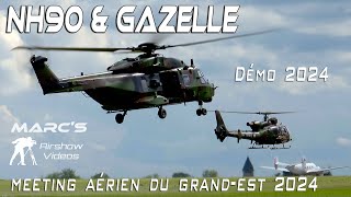 4Kᵁᴴᴰ Le Meeting Aérien du Grand Est 2024 Hélicoptére NH90 Caïman et Gazelle SA342M