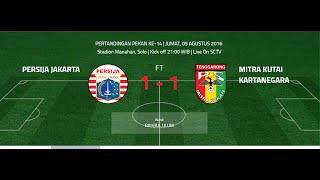 FT Gol persija vs mitra kukar 1-1 | 5 agustus 2016