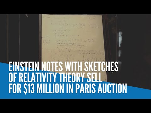 Einstein notes with sketches of relativity theory sell for $13 million in Paris auction
