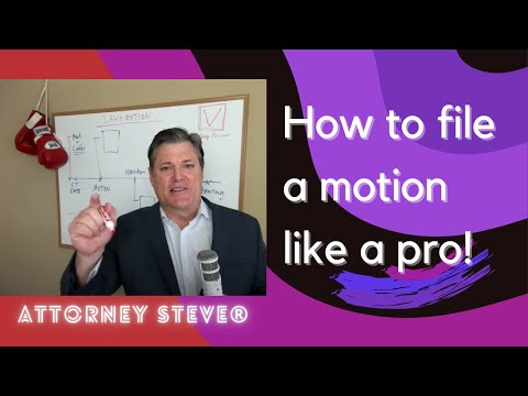 Video: How To Write A Motion To Postpone A Case