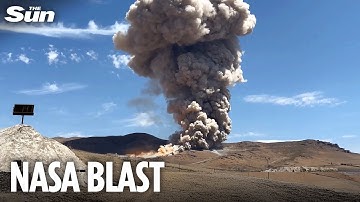 Dramatic moment NASA rocket motor EXPLODES in front of onlookers