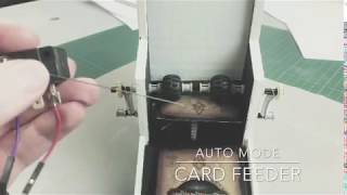 Short demo of the card feeder for a trading card scanner, analyzer and sorter