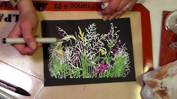 coloring embossed images