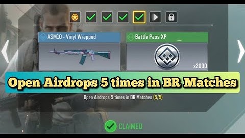 Call Of Duty Mobile Open Airdrops 5 times in BR Matches Task Complete