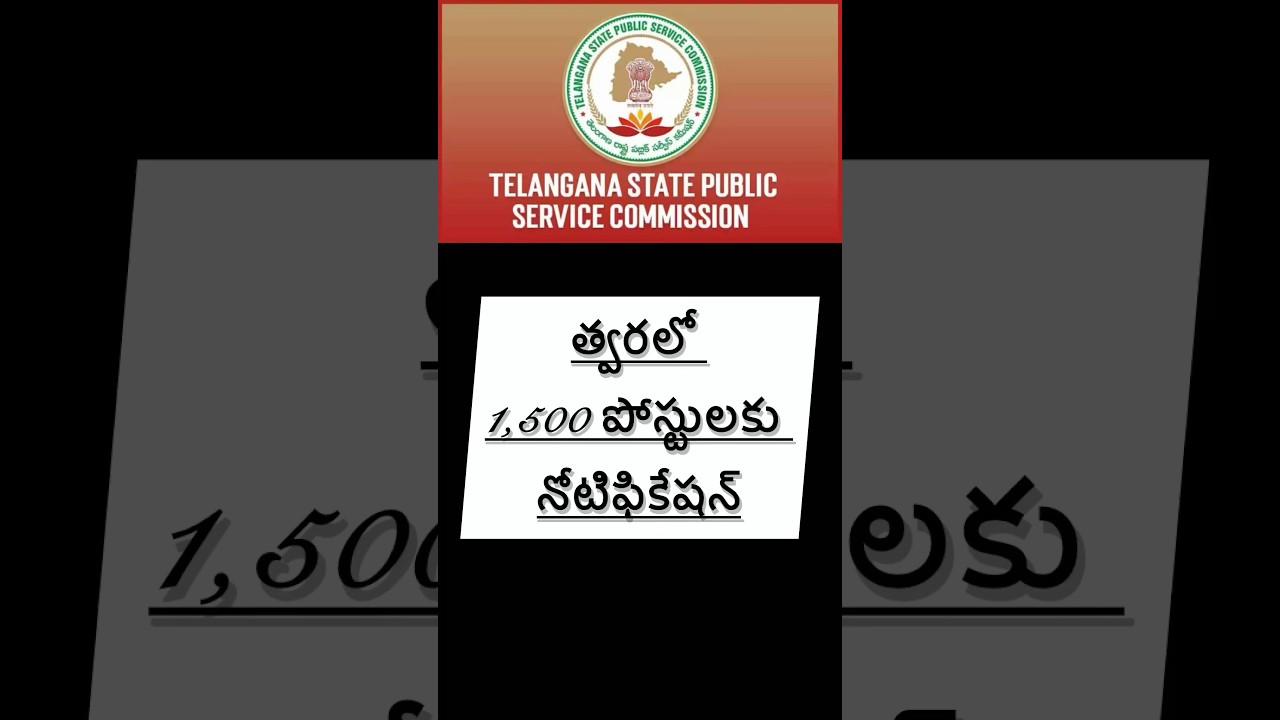 Latest Tspsc notification 2025 update |