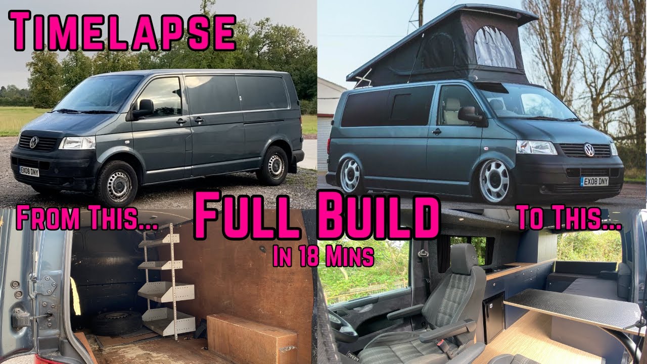 DIY Camper Van Conversion Full Build Timelapse VW T5 Transporter ...