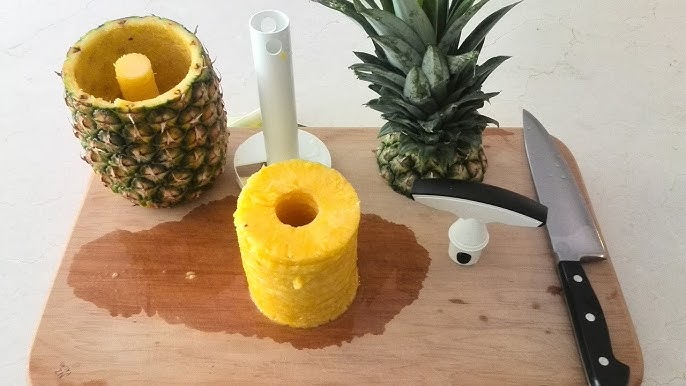 COM-FOUR® 2x taglia ananas 3 in 1 - pela ananas in acciaio