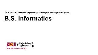 Fulton Schools Degree Webinar: Informatics