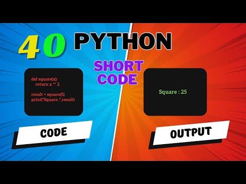 40 short block in pythons - YouTube