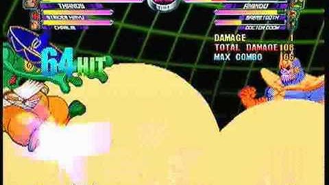 MvC2: Thanos Power Ball Glitch Infinite - 117 hits