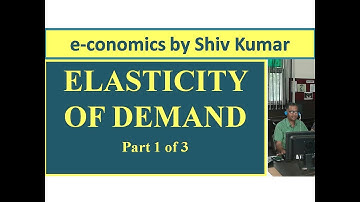 e-conomics by Shiv Kumar: Elasticity of Demand, Part 1 of 3