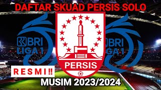 Daftar Lengkap Pemain Persis Solo 2023/2024 ~ Persis Solo ~ Bri Liga 1 Indonesia