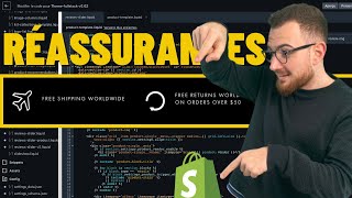 Ajouter une SECTION RÉASSURANCES (GRATUIT ET PERSONNALISABLE...) | Tutoriel Shopify