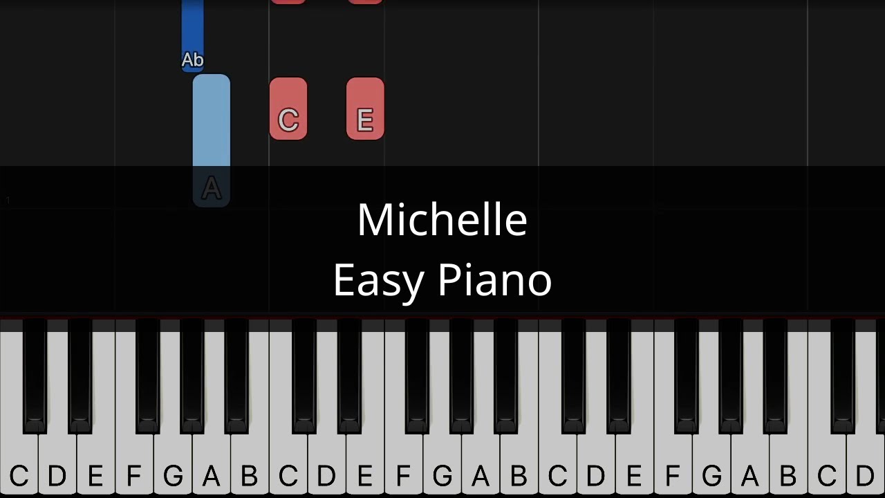 Michelle (The Beatles) - Easy piano tutorial