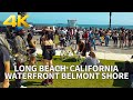LONG BEACH - Cycling Shoreline Village to Belmont Shore in Long Beach, California, USA, 4K UHD