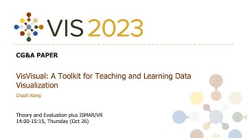VisVisual: A Toolkit for Teaching and Learning Data Visualization - Fast Forward | VIS 2023