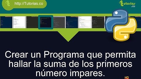 operadores -- python (suma de numeros impares)