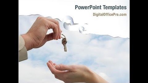Hand Over Key PowerPoint Template Backgrounds - DigitalOfficePro #00039