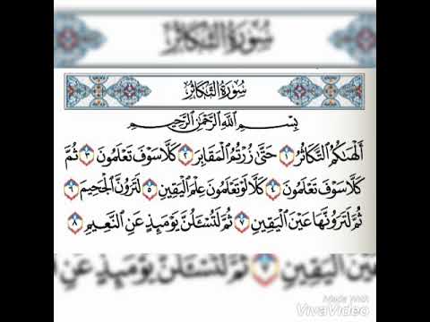 سورة التكاثر فارس عباد مكررة 5 مرات