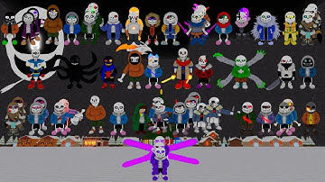 Undertale Multiverse Simulator showcase all Stronger Characters ft. gfb