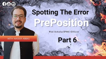 spotting the error in preposition part 6