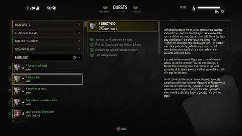 QUESTS: A Greedy God (Witcher 3 In-Game Lore Read Aloud)