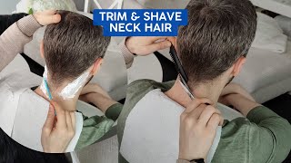 ASMR Trimming & Shaving The Hair On The Neck (Neckline Treatment)