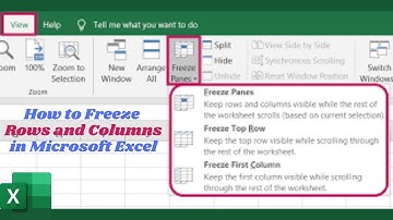 Freeze Rows and Columns in Microsoft Excel - Freeze Panes Tutorial